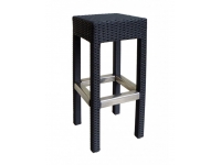 Taburete de rattan negro