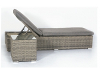 Mesa auxiliar rattan gris Maui